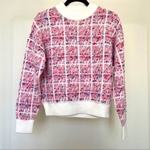NWT Ann Taylor Plaid Sweater, Size M